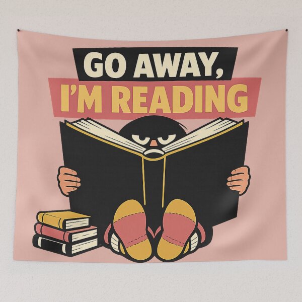 Item preview, Go Away I’m Reading Funny Book Lover designed and sold by Ora-kuro.