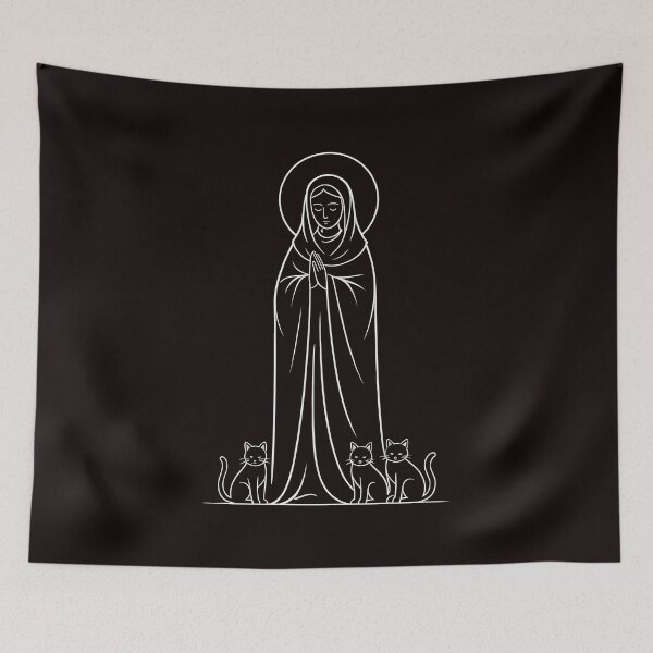 Item preview, St Gertrude of Nivelles Shirt – Catholic Cat Lover Design Featuring Cats & Faith designed and sold by Redgiant87x.