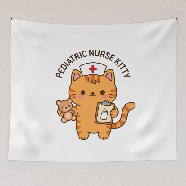 Item preview, Pediatric Nurse Kitty – Cute Pediatric Nurse Cat designed and sold by officinelala.