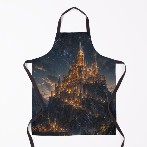 Item preview, Fantasy Castle at Night | Magical Kingdom Under Starry Sky designed and sold by DrakariArt.