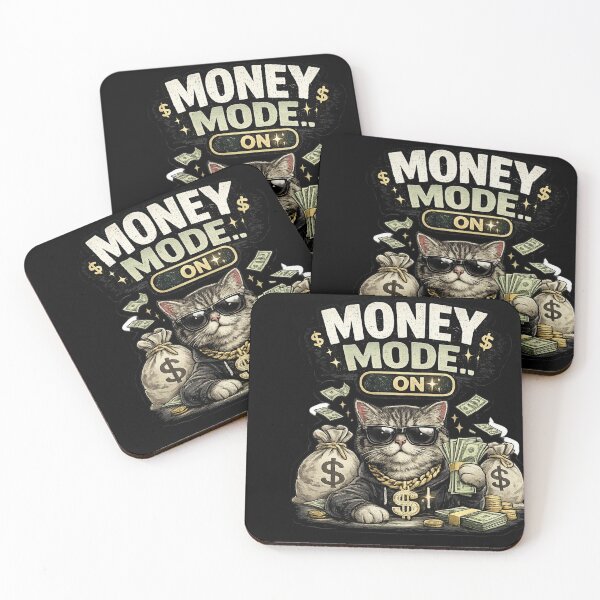 Item preview, Money Mode ON Cat – Rich Cat Funny Meme Design designed and sold by Cat loco.