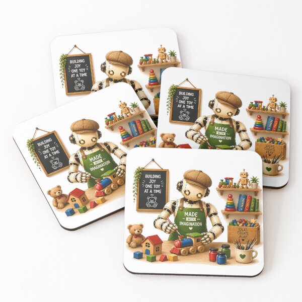 Item preview, Made With Imagination Robot Toy Maker – Cute Wooden Toy Builder Design designed and sold by Digital Culture Studio.