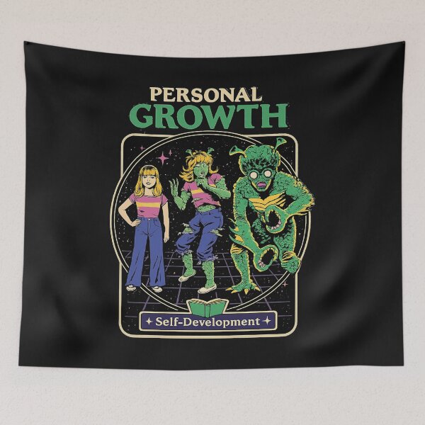 Item preview, Funny Personal Growth Alien Shirt – Retro Sci-Fi Self Development Humor Tee designed and sold by sirrab.