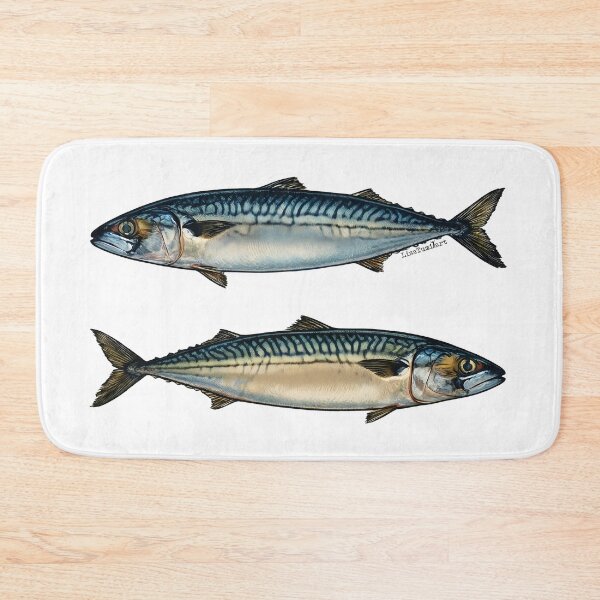 Item preview, Atlantic Mackerel Pair Clean Marine Illustration Minimalist Naturalist Style designed and sold by LisaTumi.art.
