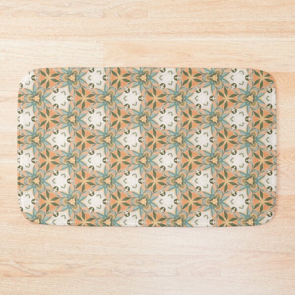 Item preview, Peach Blue Botanical Seamless Pattern designed and sold by GraceInNatureCo.