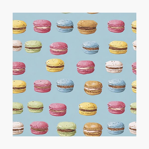 Item preview, Watercolor Macaron French Dessert Sweet Treat Pattern designed and sold by NicolasGlowArt.