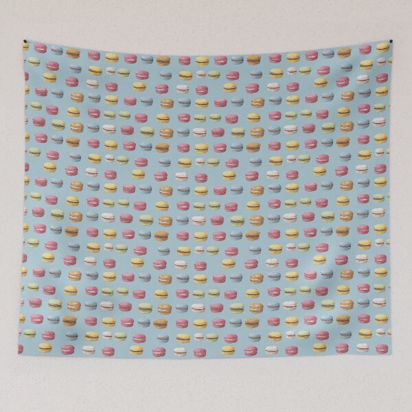 Item preview, Watercolor Macaron French Dessert Sweet Treat Pattern designed and sold by NicolasGlowArt.