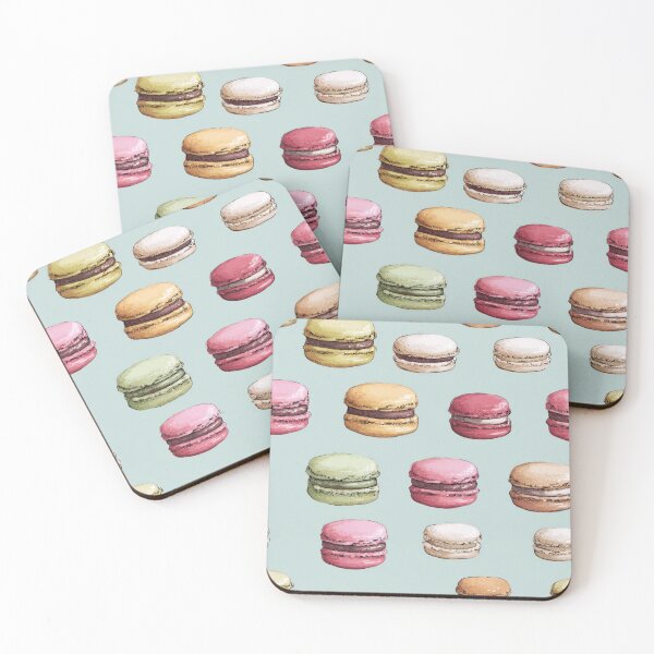 Item preview, Watercolor Macaron French Dessert Pattern designed and sold by NicolasGlowArt.