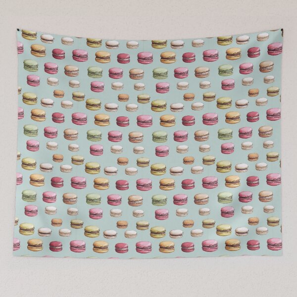 Item preview, Watercolor Macaron French Dessert Pattern designed and sold by NicolasGlowArt.