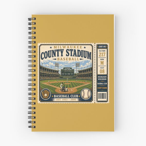 Item preview, Milwaukee Baseball Vintage Ticket Stub County Stadium Retro Classic Ballpark Design designed and sold by GhostDawgs.