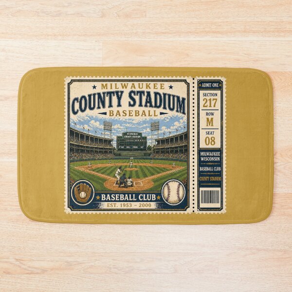 Item preview, Milwaukee Baseball Vintage Ticket Stub County Stadium Retro Classic Ballpark Design designed and sold by GhostDawgs.