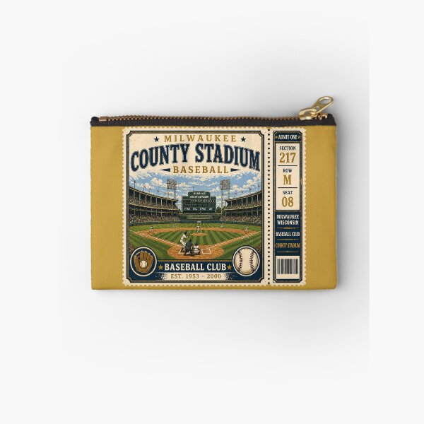 Item preview, Milwaukee Baseball Vintage Ticket Stub County Stadium Retro Classic Ballpark Design designed and sold by GhostDawgs.