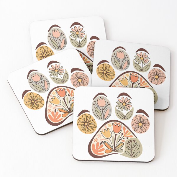 Item preview, Boho Dog Footprint Flowers designed and sold by VibranPalette.