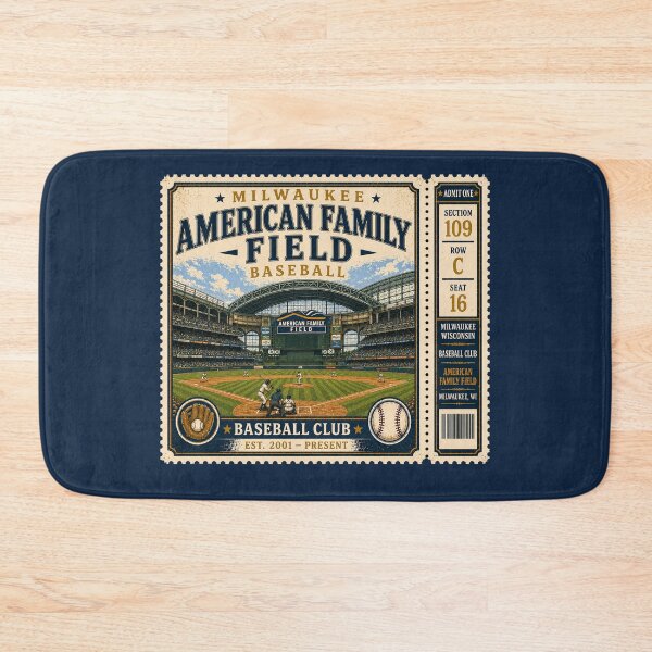 Item preview, Milwaukee Baseball Vintage Ticket Stub American Family Field Retro Stadium Design designed and sold by GhostDawgs.