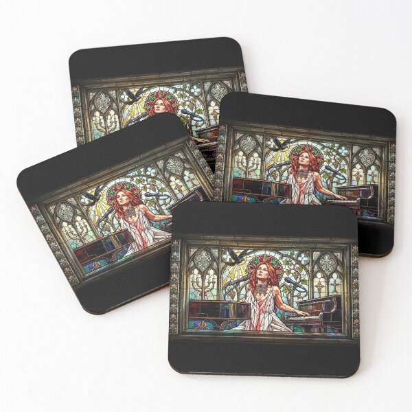 Item preview, TORI AMOS ~ Stained Glass Church Window BLACK DOVE Edition designed and sold by TheLastGarden.