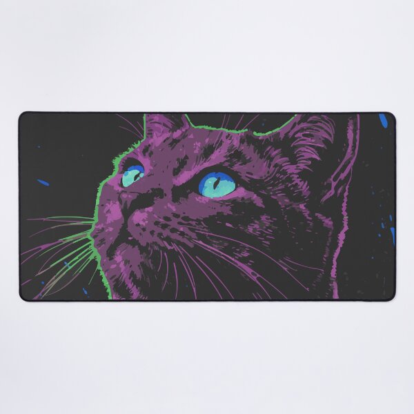 Item preview, "I Exist That's The Update" Funny Introvert Neon Cat Meme designed and sold by Cipher & Soul.