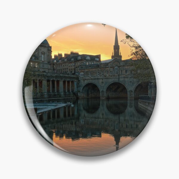 Item preview, Bath River Avon Pulteney Bridge Bath glowing Sunset designed and sold by duncan1980uk.
