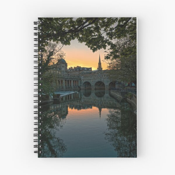 Item preview, Bath River Avon Pulteney Bridge Bath glowing Sunset designed and sold by duncan1980uk.