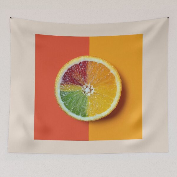 Item preview, Colorful Rainbow Orange Slices – Vibrant Fruit Art Design with Energy and Nature Vibes designed and sold by WordPlayStudio.