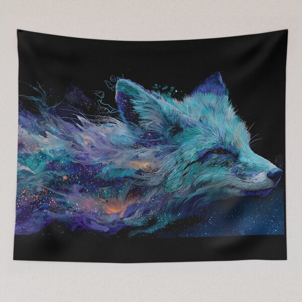 Item preview, Mystical Cosmic Fox Dreamlike Celestial Galaxy Colors Aesthetic designed and sold by ART ATTACK ZONE.