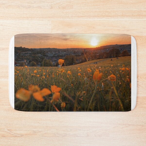Item preview, Bath Sunset Cityscape: Landmarks, Meadows, Spring, buttercups, view designed and sold by duncan1980uk.