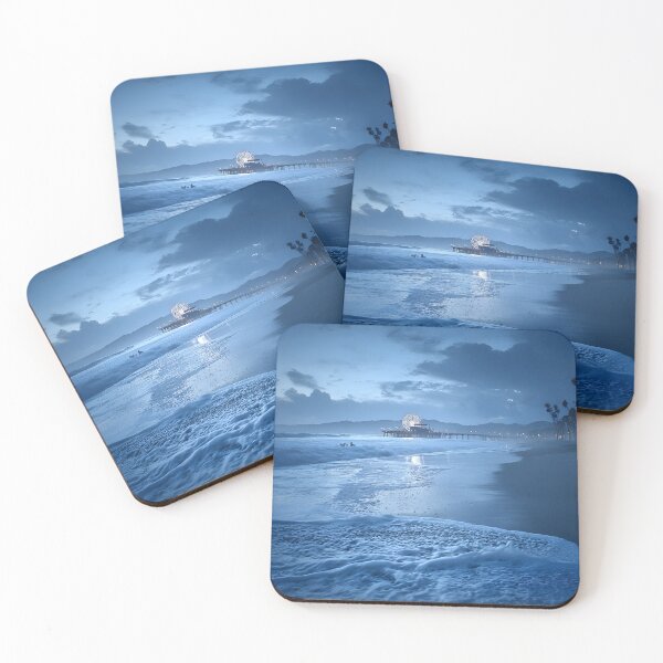Item preview, Santa Monica Twilight Storm Ocean Pier Dramatic Sky California Coast designed and sold by daila70.