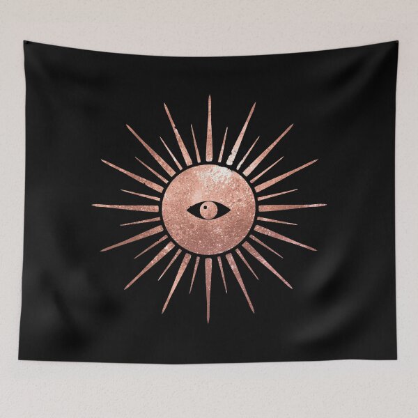Item preview, Mystical Rose Gold Sun - Celestial Evil Eye Aesthetic designed and sold by PrintLush777.