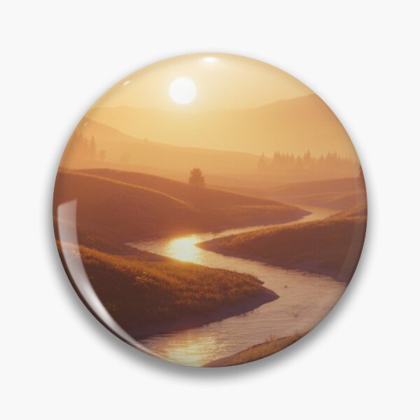 Item preview, Golden Sunset Over Winding River Valley designed and sold by maplesoulkiller.