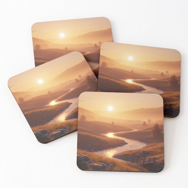 Item preview, Golden Sunset Over Winding River Valley designed and sold by maplesoulkiller.