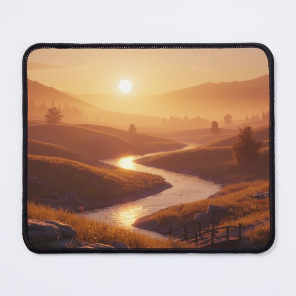 Item preview, Golden Sunset Over Winding River Valley designed and sold by maplesoulkiller.