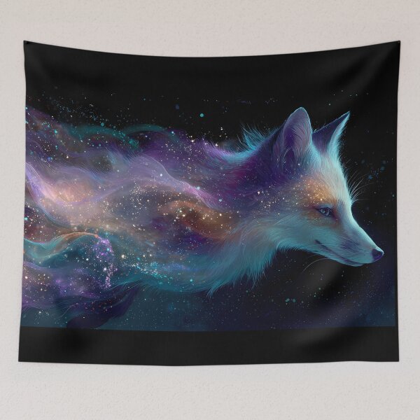 Item preview, Cosmic Fox Dreamlike Celestial Galaxy Colors Aesthetic designed and sold by ART ATTACK ZONE.