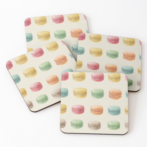 Item preview, Watercolor Pastel Macaron French Dessert Pattern designed and sold by NicolasGlowArt.
