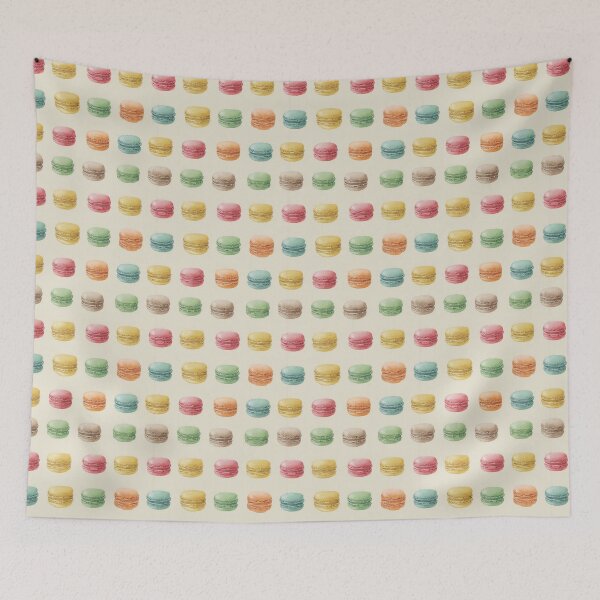 Item preview, Watercolor Pastel Macaron French Dessert Pattern designed and sold by NicolasGlowArt.