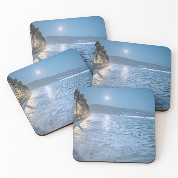 Item preview, Santa Monica Moonlight Waves Night Ocean Moody California Coast designed and sold by daila70.