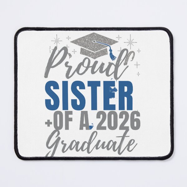 Item preview, Proud Sister of a 2025 Graduate | Blue & Silver Glitter Graduation Art designed and sold by YYoYY.