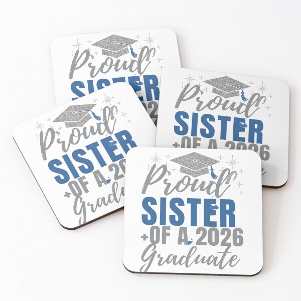 Item preview, Proud Sister of a 2025 Graduate | Blue & Silver Glitter Graduation Art designed and sold by YYoYY.