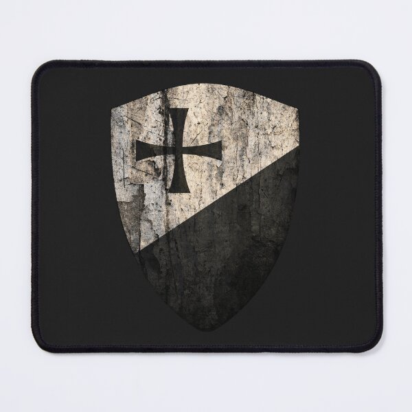 Item preview, Teutonic Flag Shield • Medieval Teuton German Relic  • Black Crusader Cross Emblem designed and sold by worldwarvintage.
