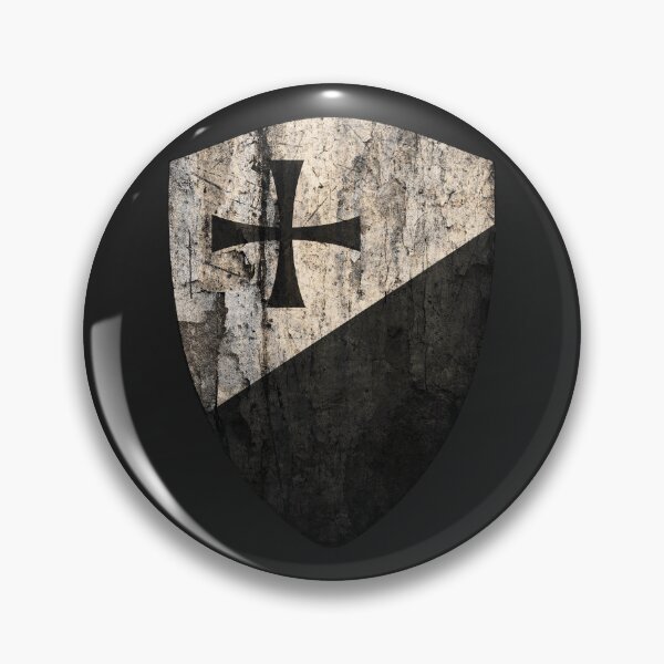 Item preview, Teutonic Flag Shield • Medieval Teuton German Relic  • Black Crusader Cross Emblem designed and sold by worldwarvintage.