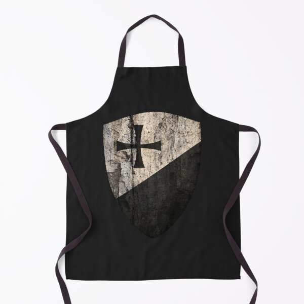 Item preview, Teutonic Flag Shield • Medieval Teuton German Relic • Black Crusader Cross Emblem designed and sold by worldwarvintage.