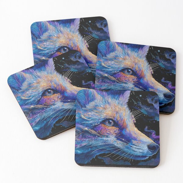 Item preview, Fantasy Cosmic Fox Dreamlike Celestial Galaxy Colors Aesthetic designed and sold by ART ATTACK ZONE.
