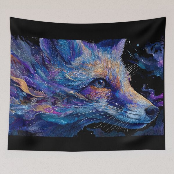 Item preview, Fantasy Cosmic Fox Dreamlike Celestial Galaxy Colors Aesthetic designed and sold by ART ATTACK ZONE.