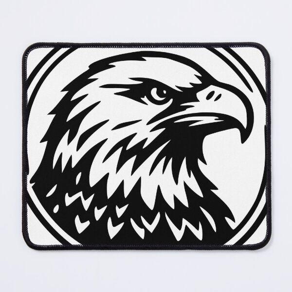 Item preview, Majestic Eagle Head Silhouette - Wild Freedom Badge designed and sold by JUANYLEPRA84.