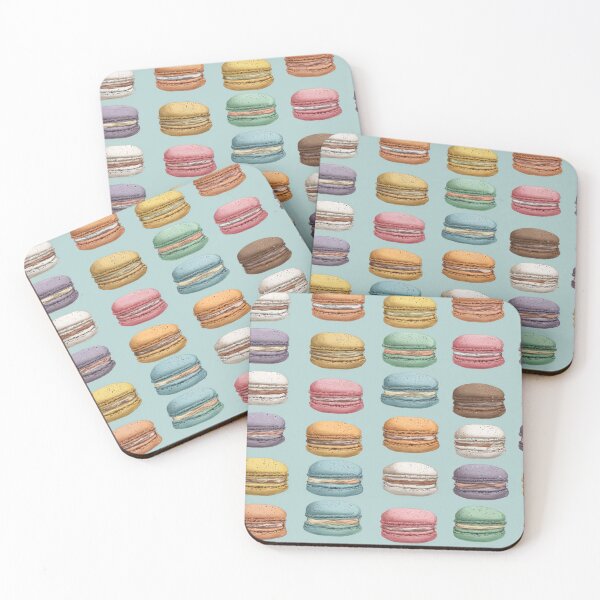 Item preview, Pastel Macaron Pattern French Dessert Sweet Treat designed and sold by NicolasGlowArt.