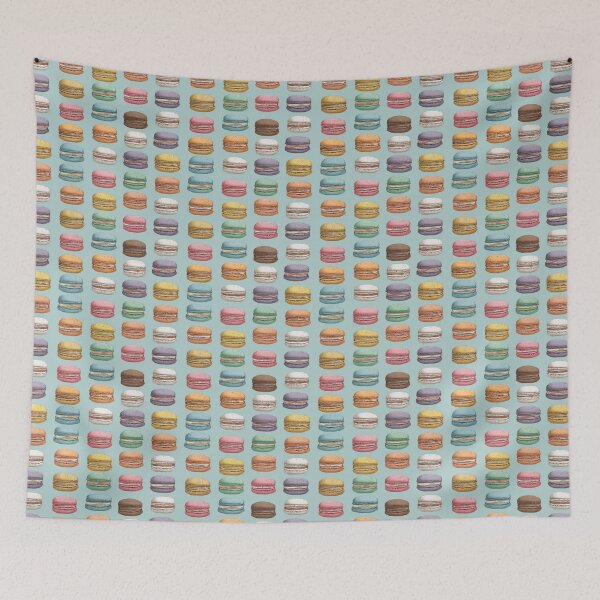 Item preview, Pastel Macaron Pattern French Dessert Sweet Treat designed and sold by NicolasGlowArt.