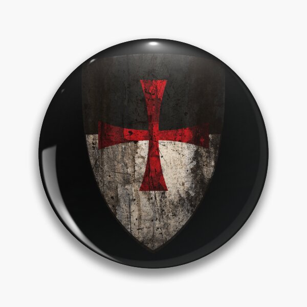 Item preview, Templar Shield Relic • Distressed Crusader Cross Medieval Emblem designed and sold by worldwarvintage.
