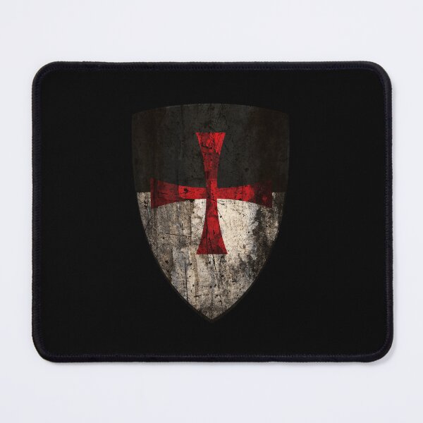 Item preview, Templar Shield Relic • Distressed Crusader Cross Medieval Emblem designed and sold by worldwarvintage.