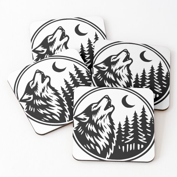 Item preview, Howling Wolf and Moon - Wild Forest Nature Logo designed and sold by JUANYLEPRA84.