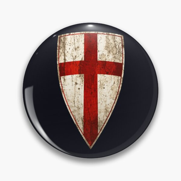 Item preview, Knights Templar Shield • Vintage Crusader Cross & Medieval Christian Heraldry designed and sold by worldwarvintage.