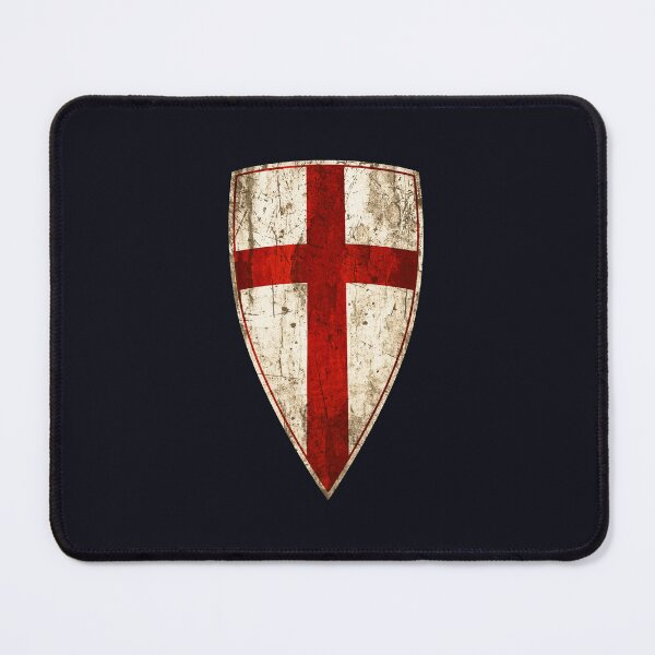 Item preview, Knights Templar Shield • Vintage Crusader Cross & Medieval Christian Heraldry designed and sold by worldwarvintage.