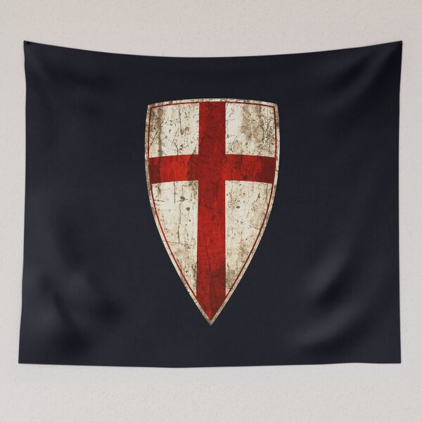 Item preview, Knights Templar Shield • Vintage Crusader Cross & Medieval Christian Heraldry designed and sold by worldwarvintage.
